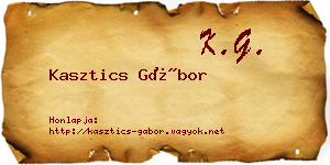 Kasztics Gábor névjegykártya
